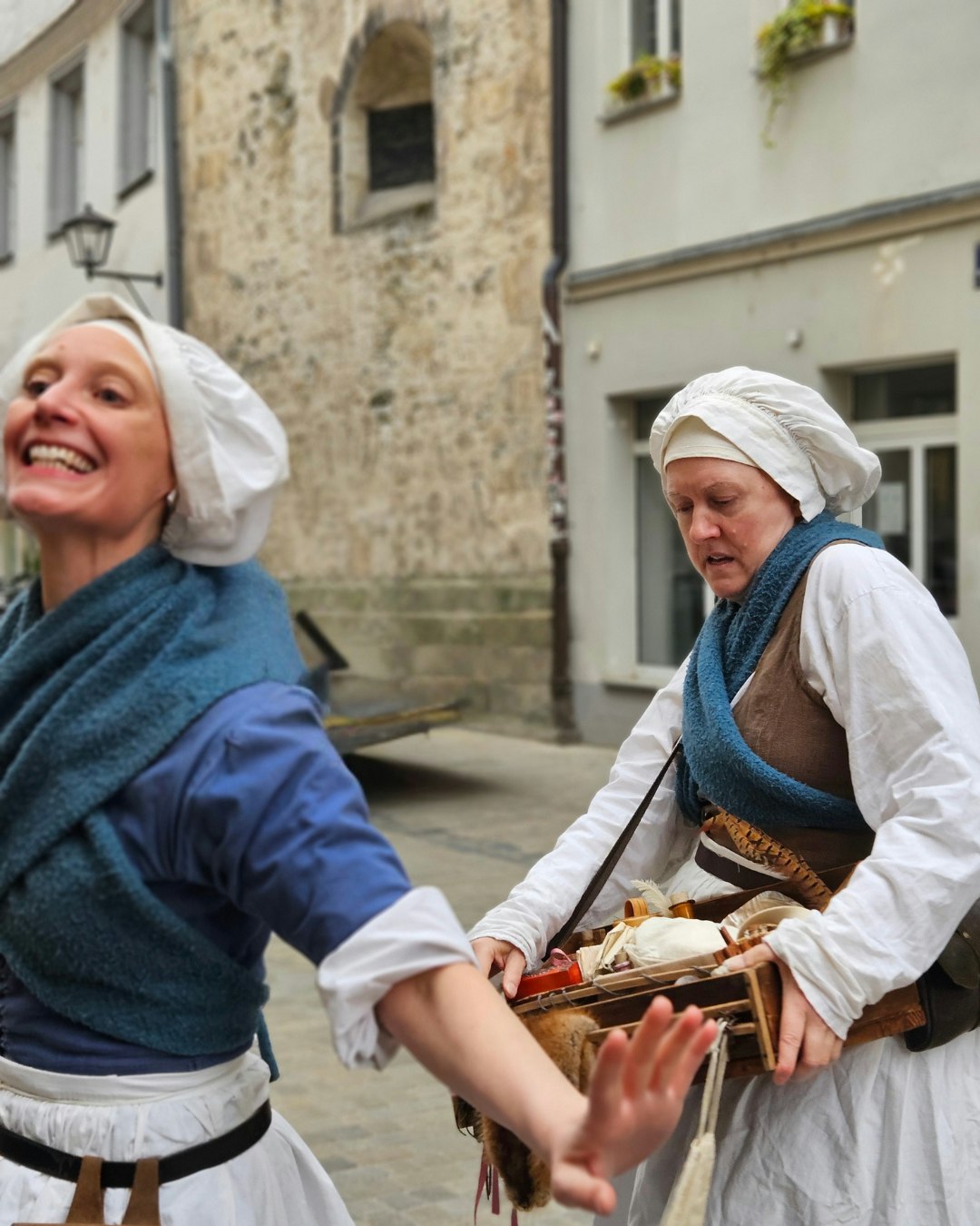 Schauspieler bei der Führung