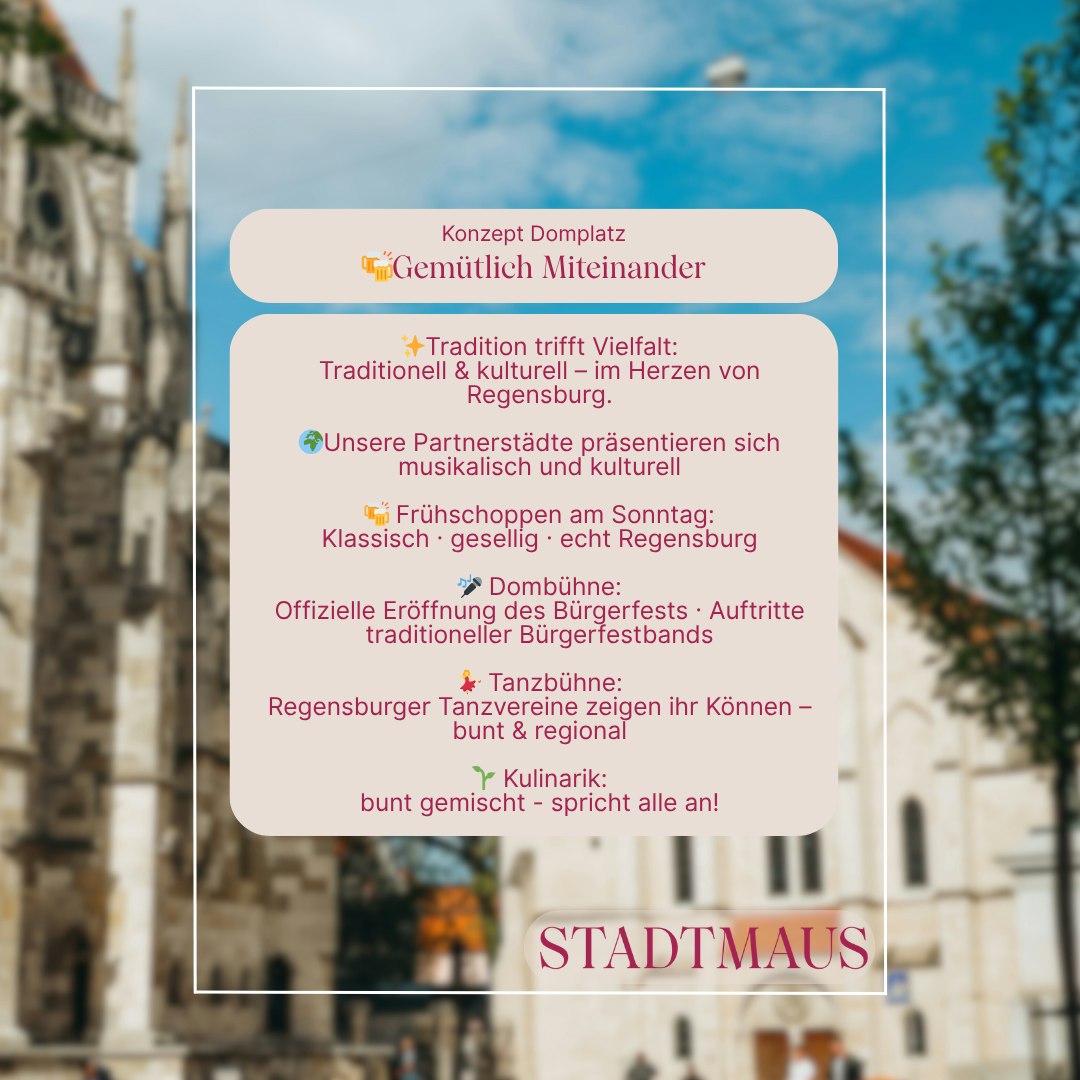 Textlich/grafische Darstellung des Konzepts für den Domplatz