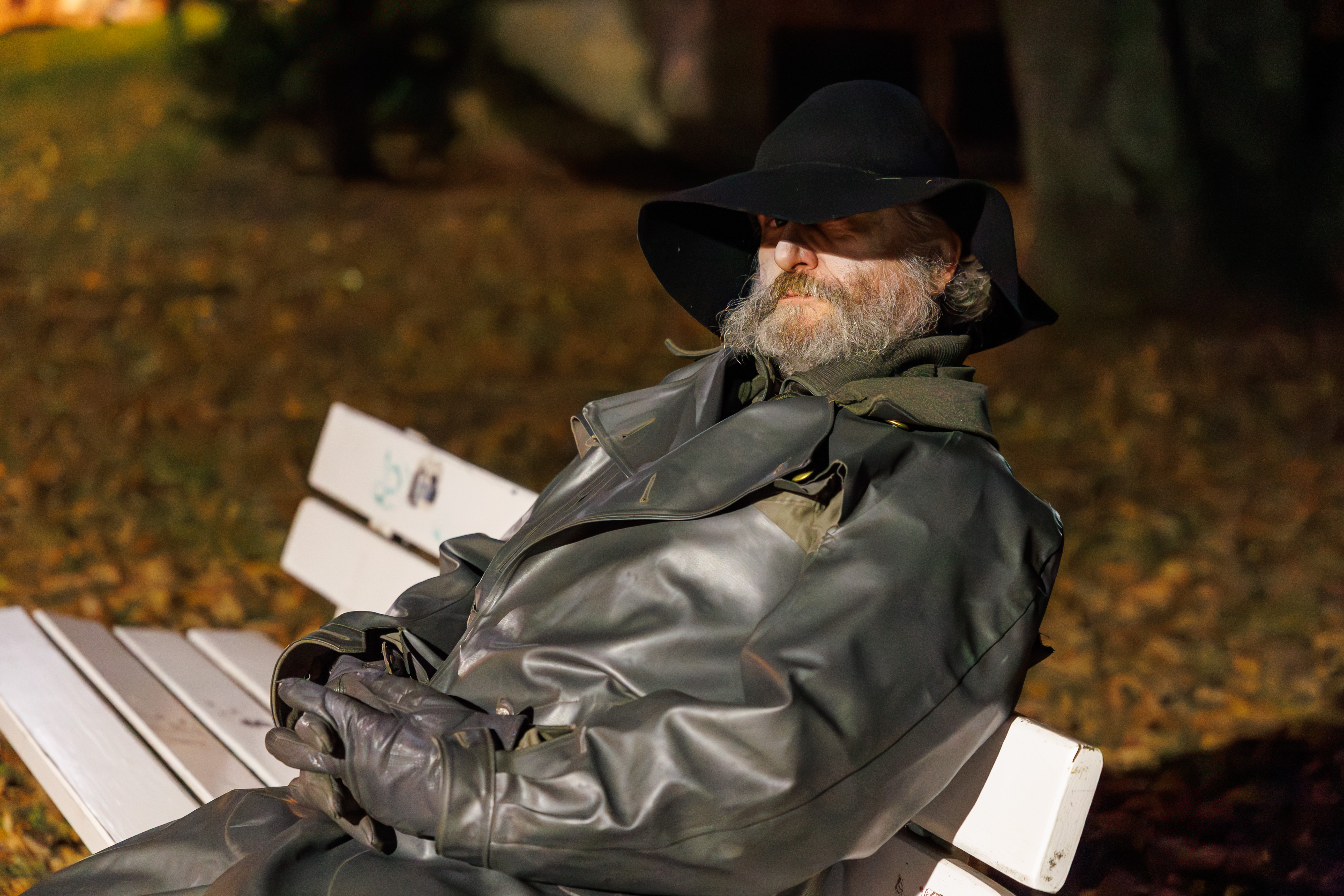 Szene aus der Führung mit einem Schauspieler im Kostüm