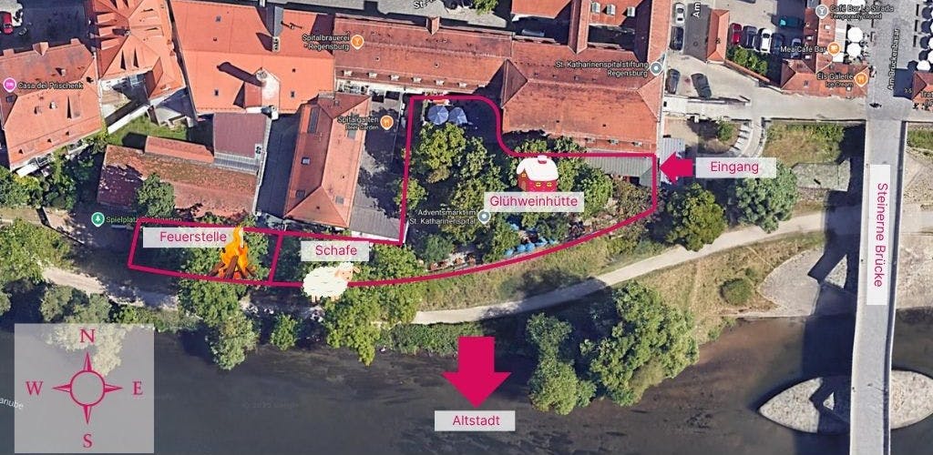 Weihnachtsmarkt in Regensburg Plan