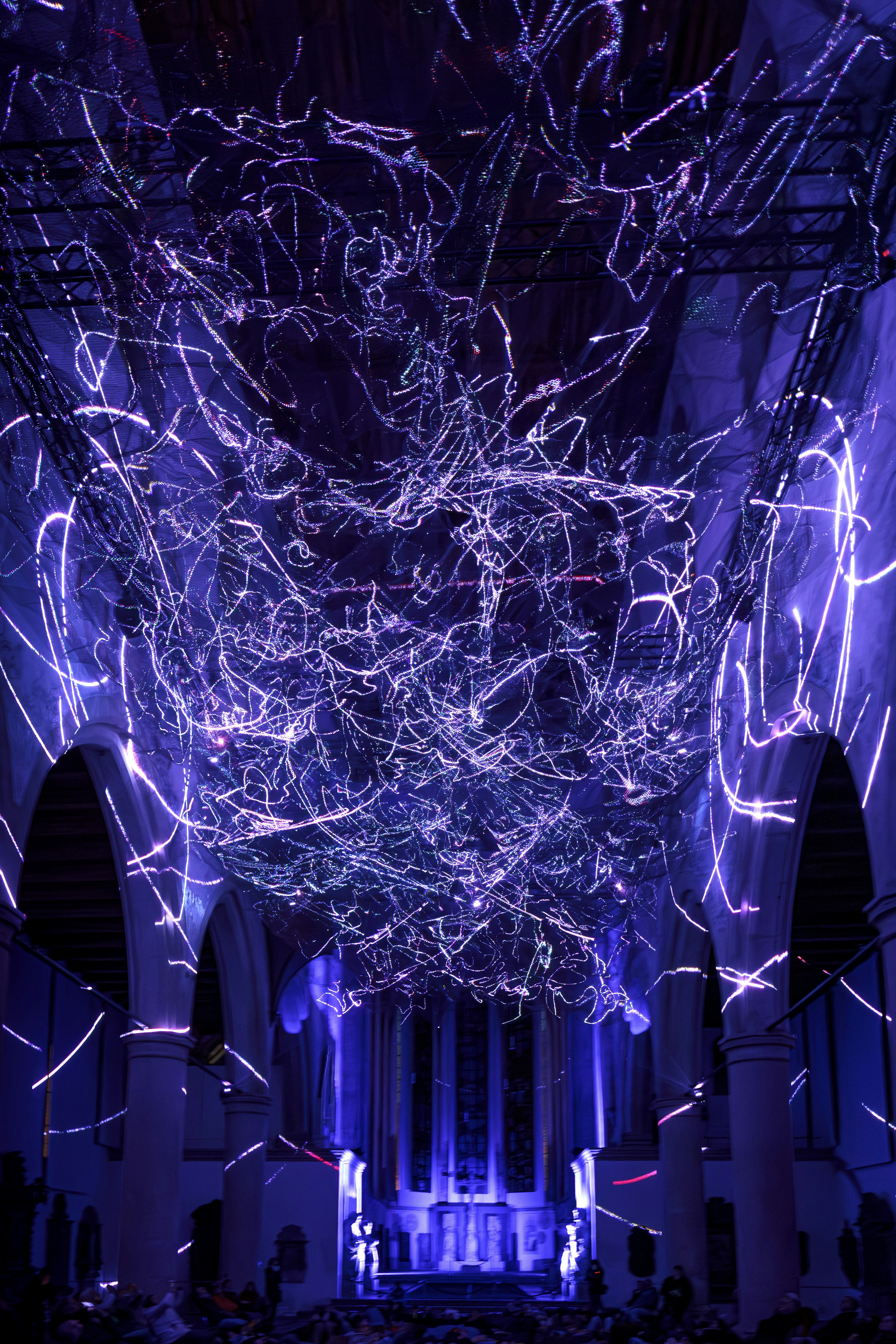 Lichtshow am Veranstaltungsort