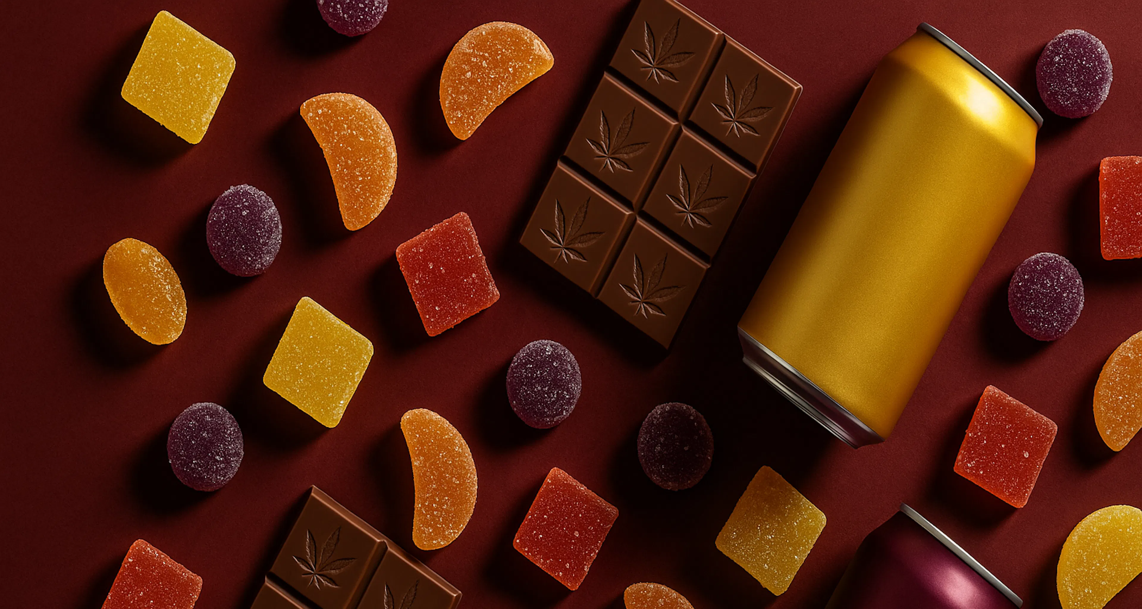 Cannabis edibles and beverages - gummies, chocolate bars, and infused drinks