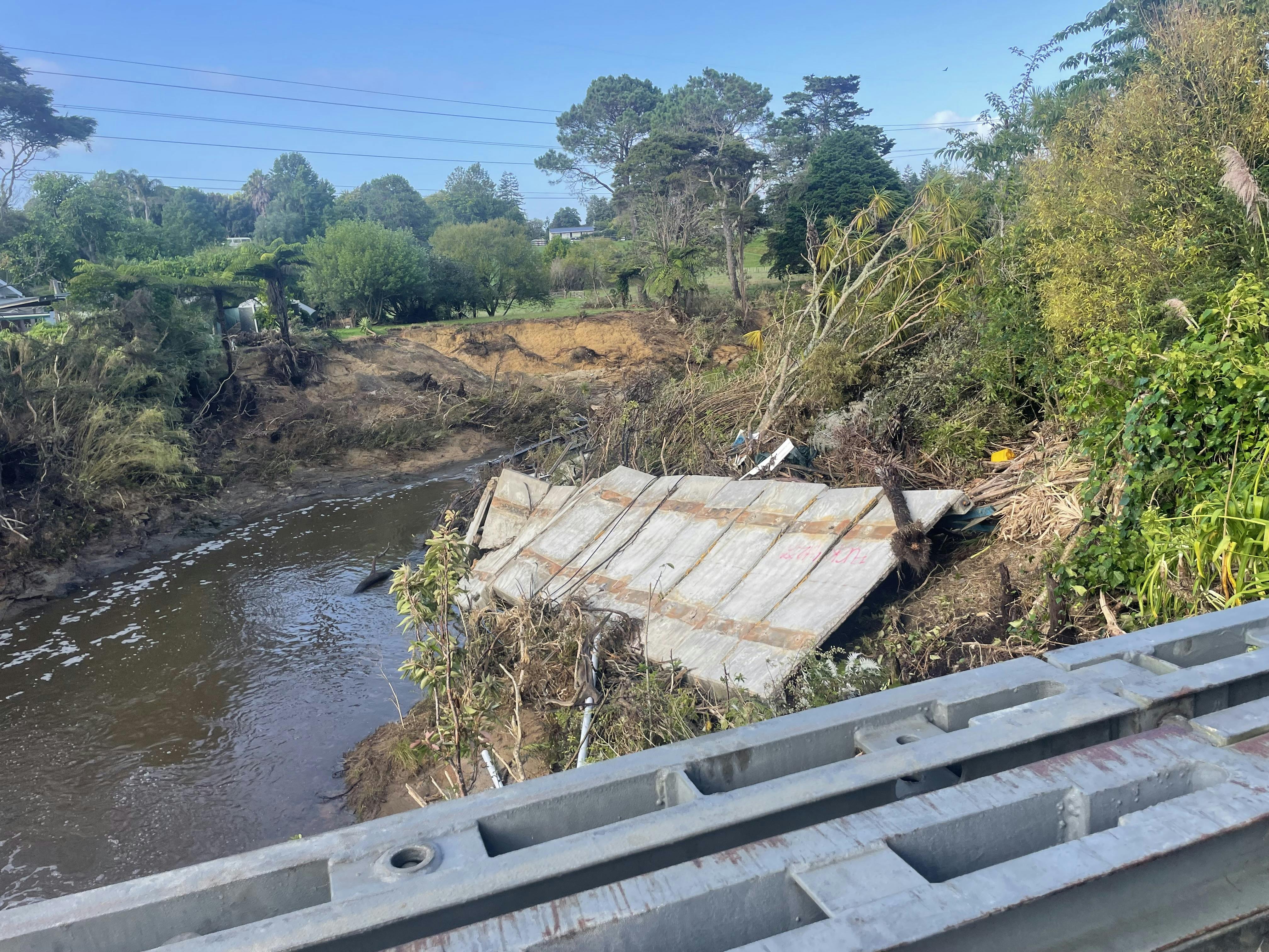 Bridge Clearing Storm Damage