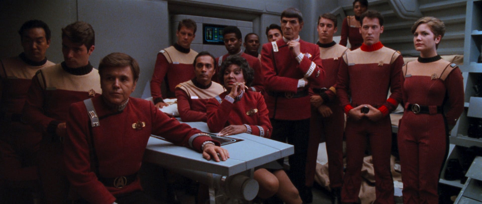 The crew observes a search aboard the Enterprise in Star Trek VI: The Undiscovered Country