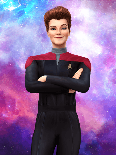 Hologram Kathryn Janeway as seen in Star Trek: Prodigy