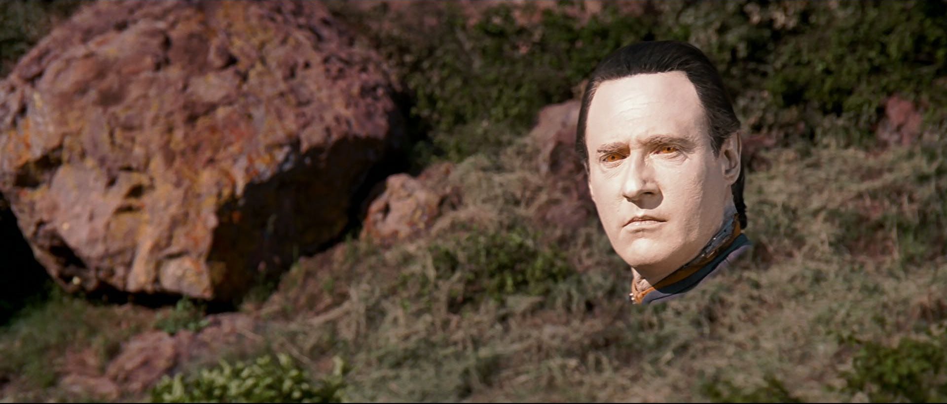 Data begins to reveal himself on the surface of the planet of Ba'ku in Star Trek: Insurrection