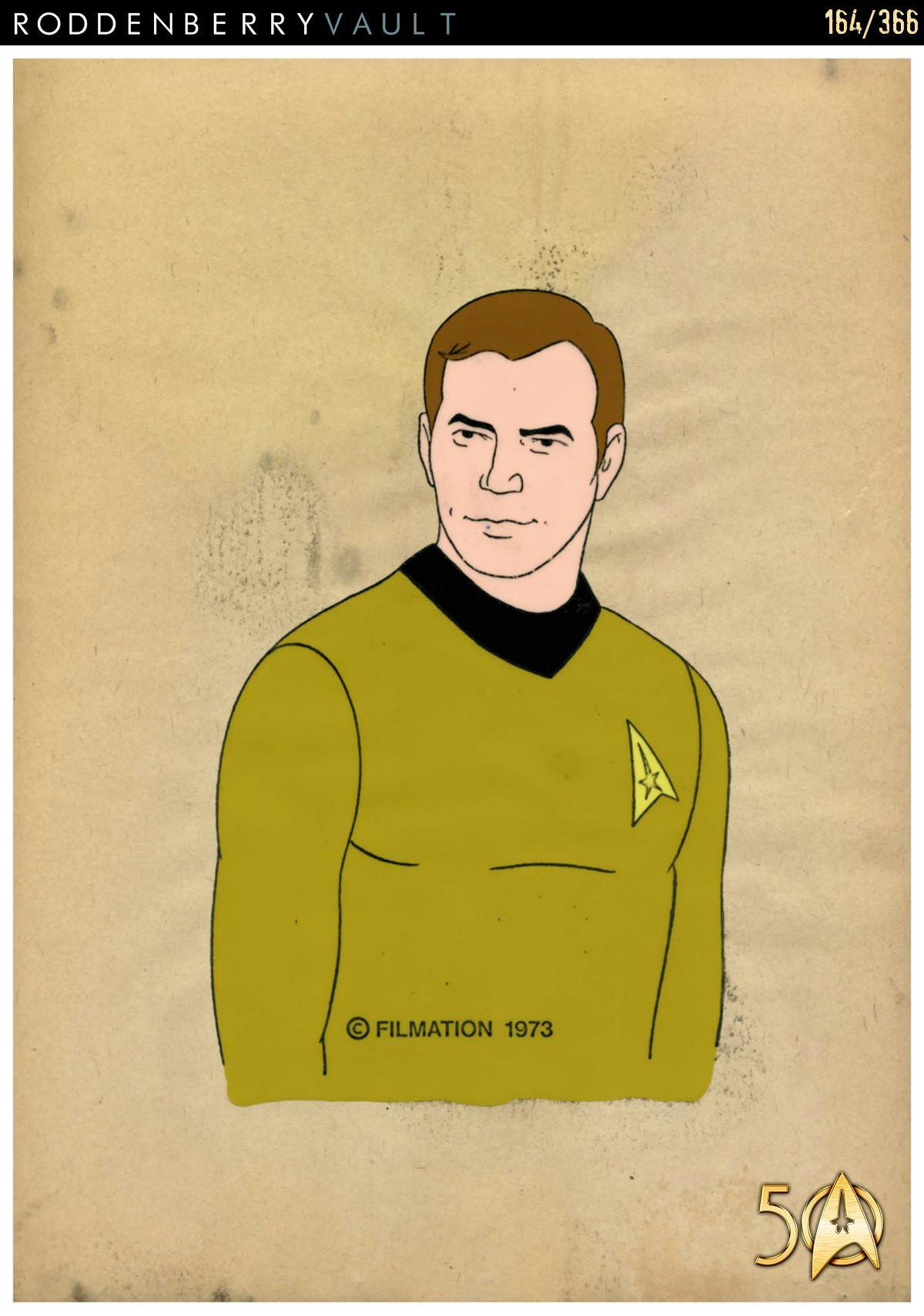 From the Roddenberry 366 Vault - The Animated Series - Filmation promotional art of Captain Kirk