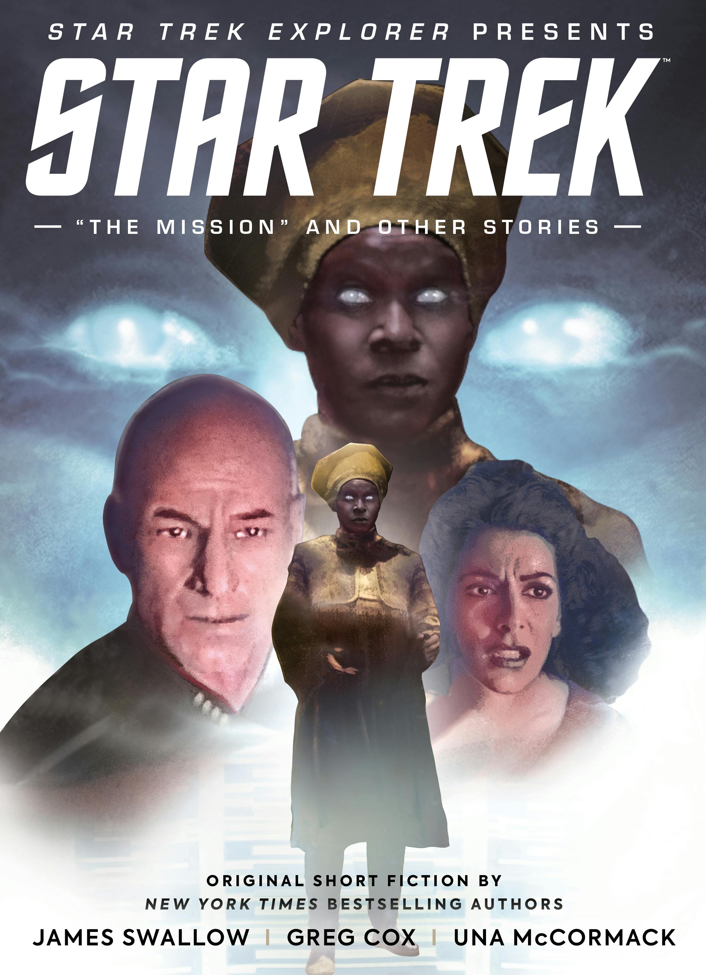 Star Trek Explorer Presents 'The Mission' and Other Stories cover featuring Jean-Luc Picard, Guinan, and Deanna Troi