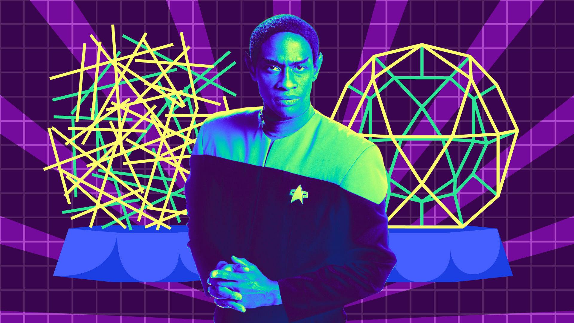 Illustrated banner feature Tuvok and the game Kal-toh