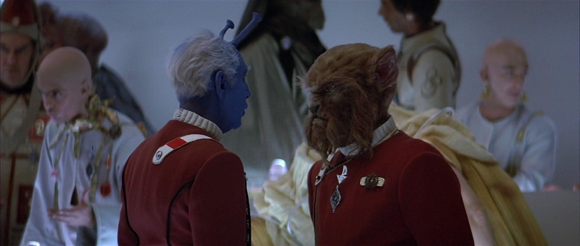 At the Federation Council, an Andorian and Caitian private talk amongst themselves in Star Trek: The Voyage Home