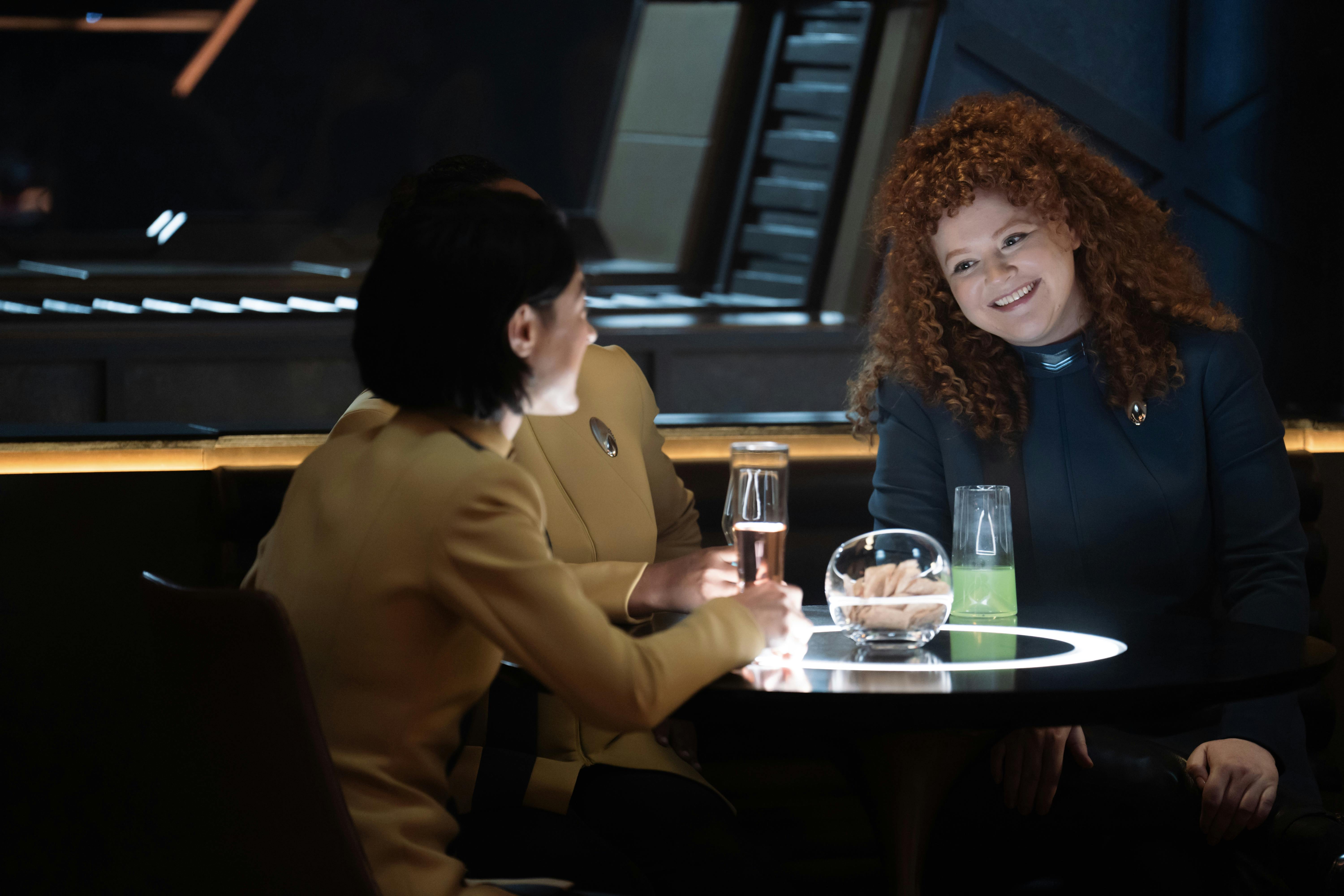 Tilly joins a couple of cadets in the mess hall in Star Trek: Discovery Season 5
