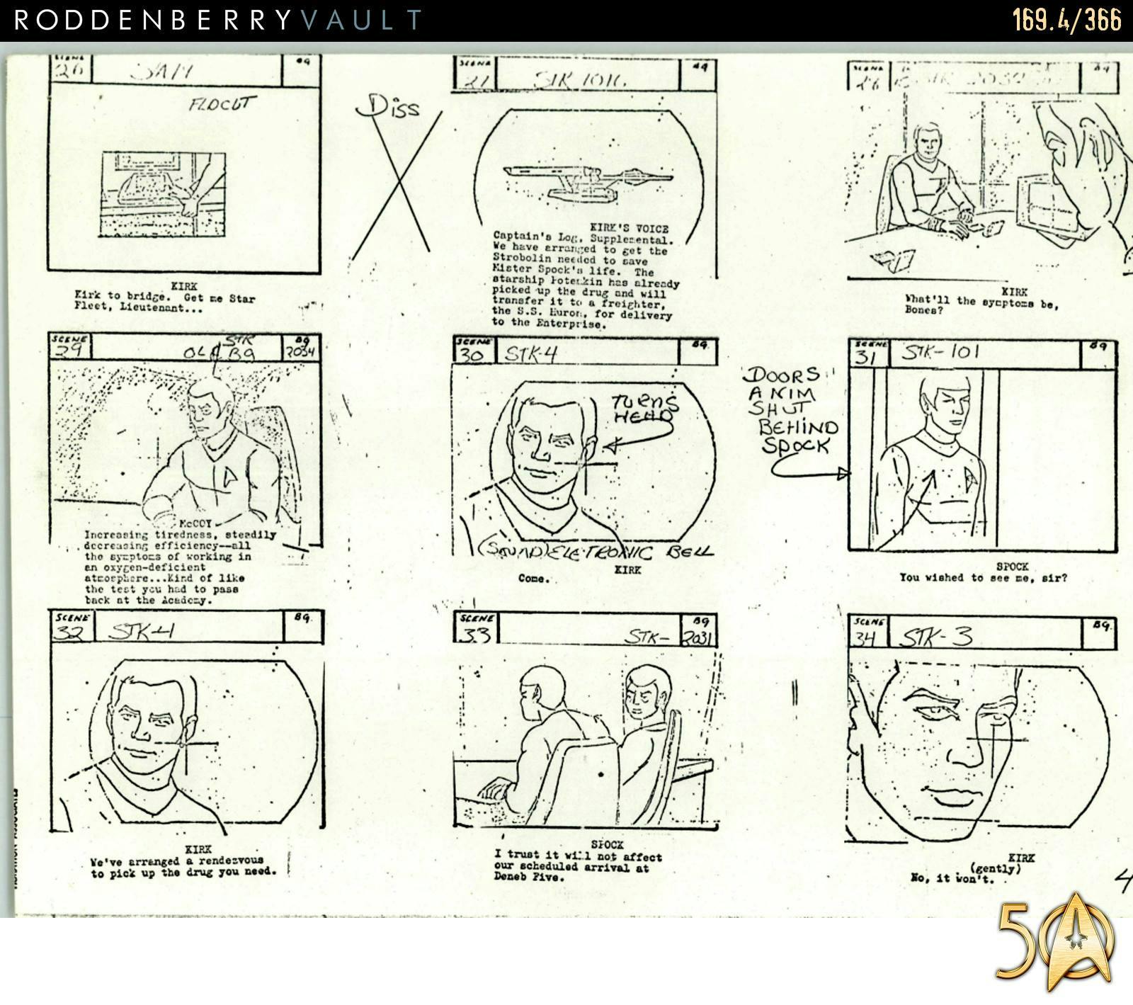 From the Roddenberry 366 Vault - The Animated Series - 'The Pirates of Orion' storyboards