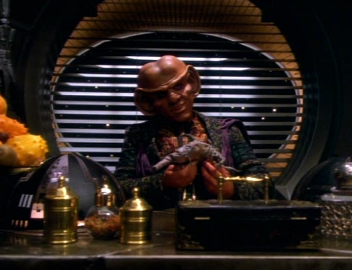 Close-up of Quark in 'The Nagus'