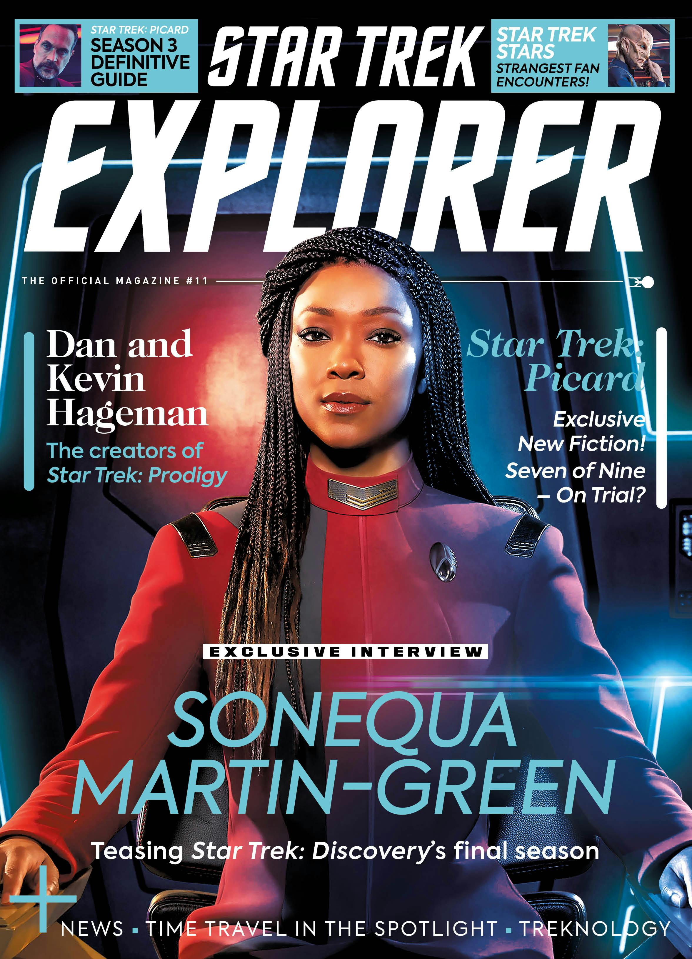 Star Trek Explorer #11 Newsstand cover featuring Captain Michael Burnham