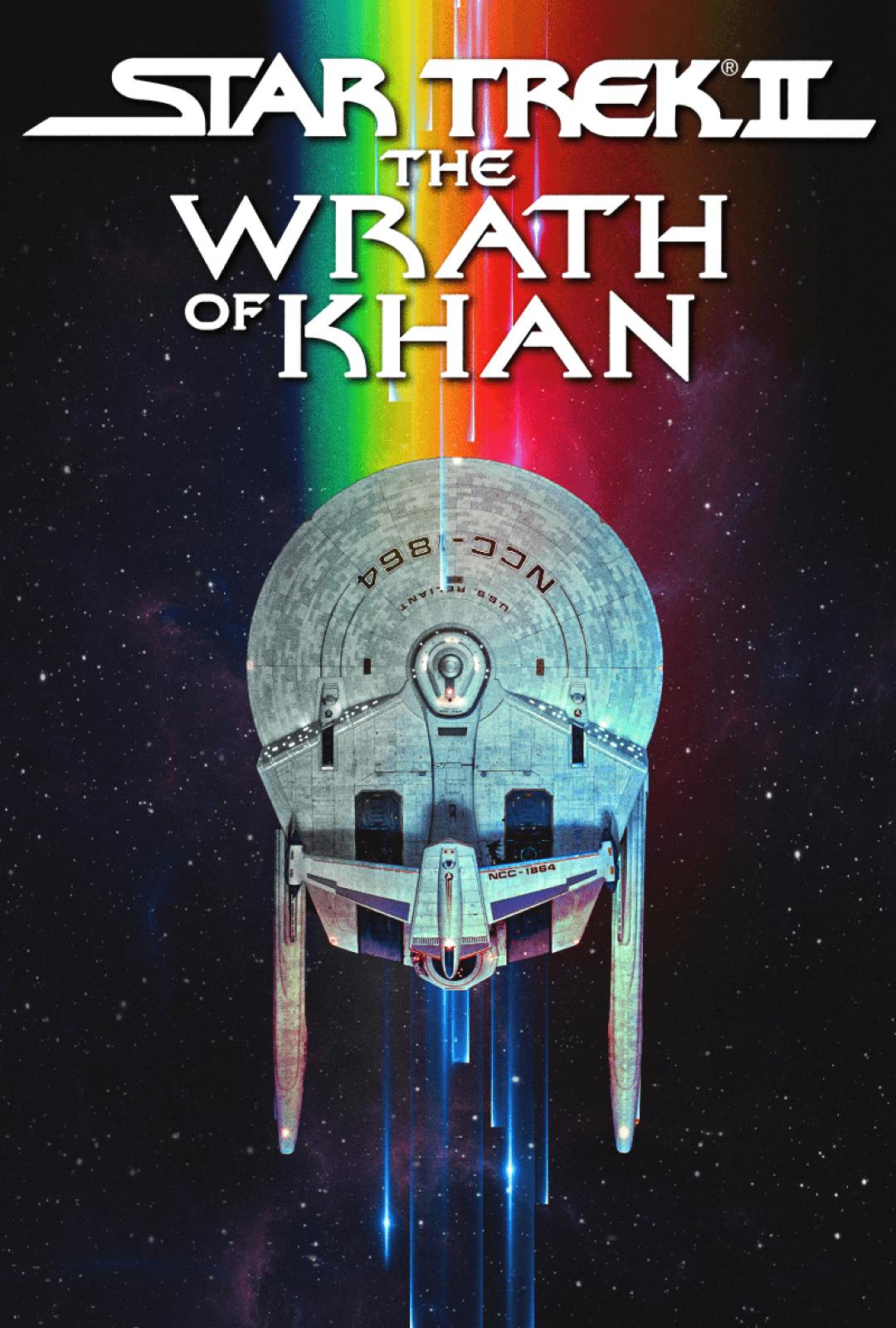 Poster art for Star Trek II: The Wrath of Khan featuring the U.S.S. Enterprise