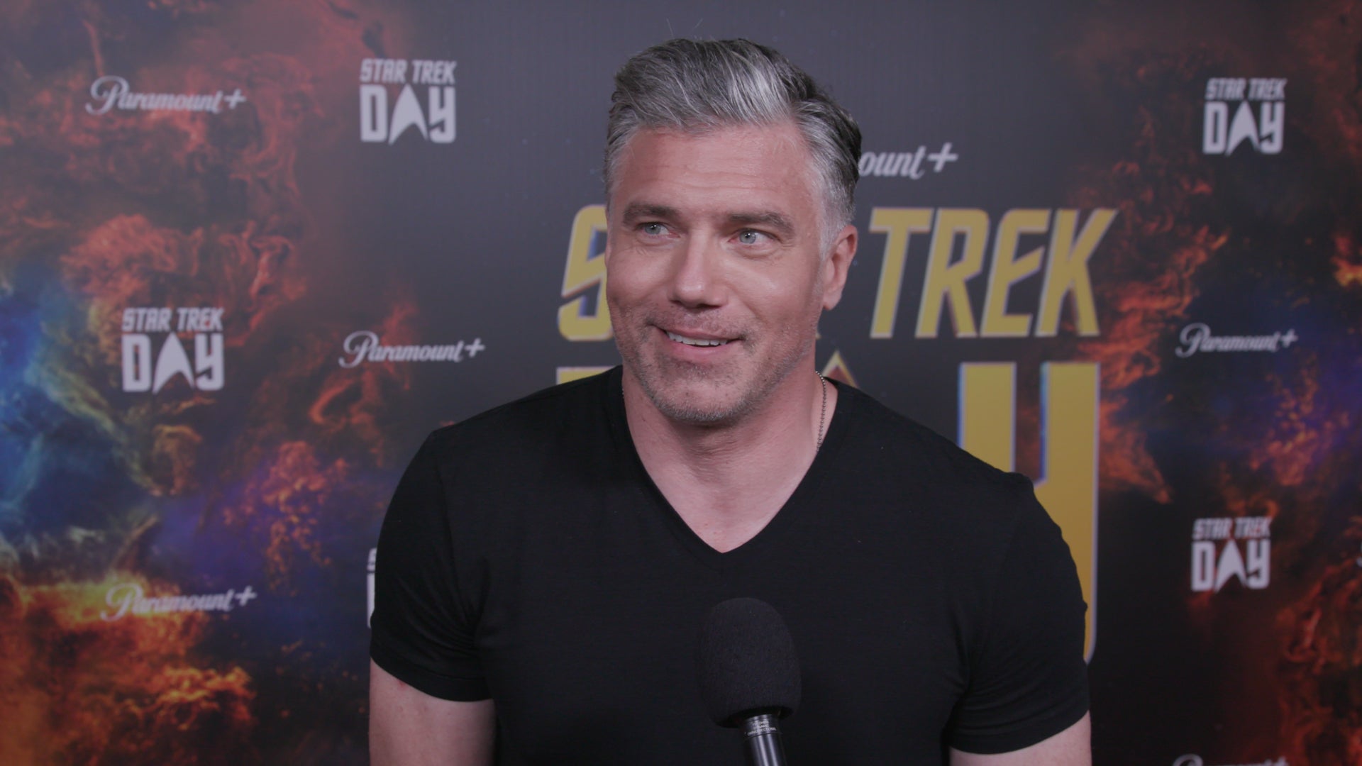 Anson Mount on the red carpet at Star Trek Day 2021