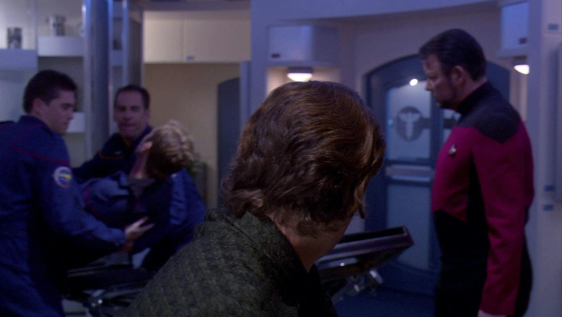 Riker uses the Holodeck to oversee how the crew on Star Trek: Enterprise handled an event