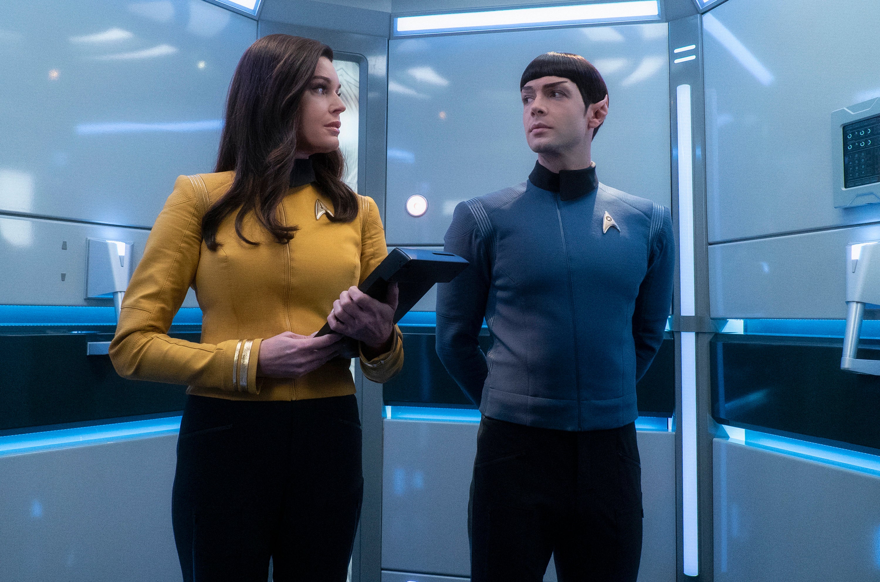 Number One and Mr. Spock in "Q&amp;A"