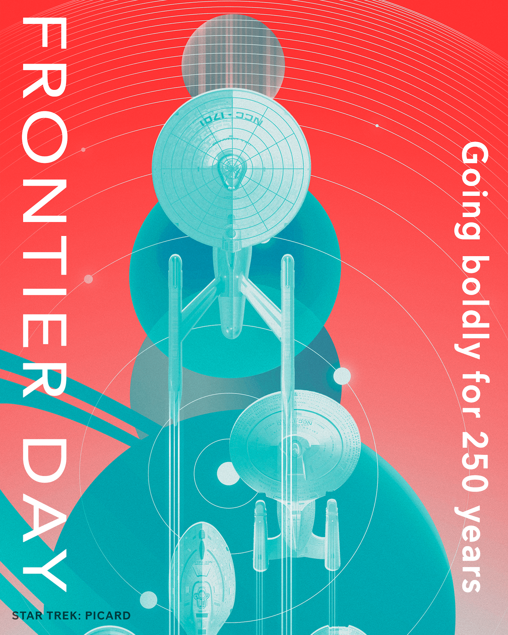 Frontier Day poster featured on Star Trek: Picard by artist Laz Marquez