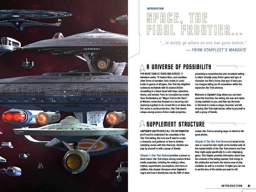 Star Trek Adventures - Captain’s Log Solo Roleplaying Game - preview page