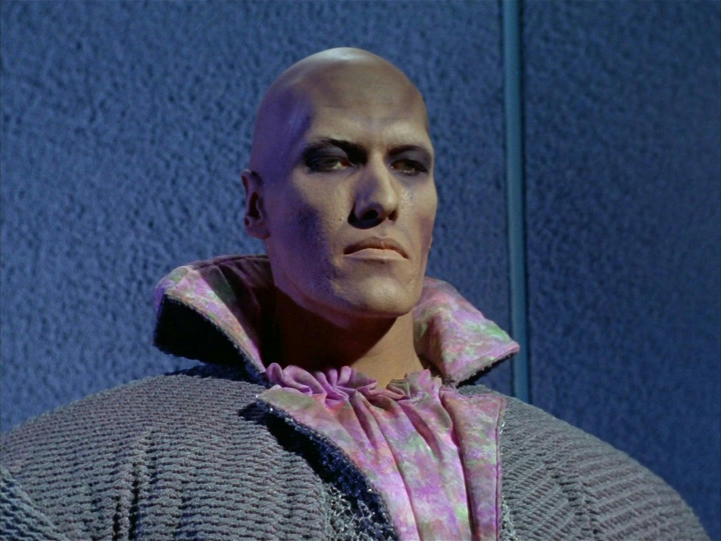 Close-up of Ruk, the villainous android played by Ted Cassidy, created by Dr. Korby in 'What Are Little Girls Made Of?'