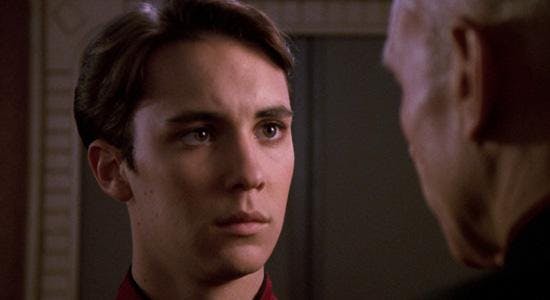Wesley Crusher faces Picard, torn between loyalty and truth, in The First Duty