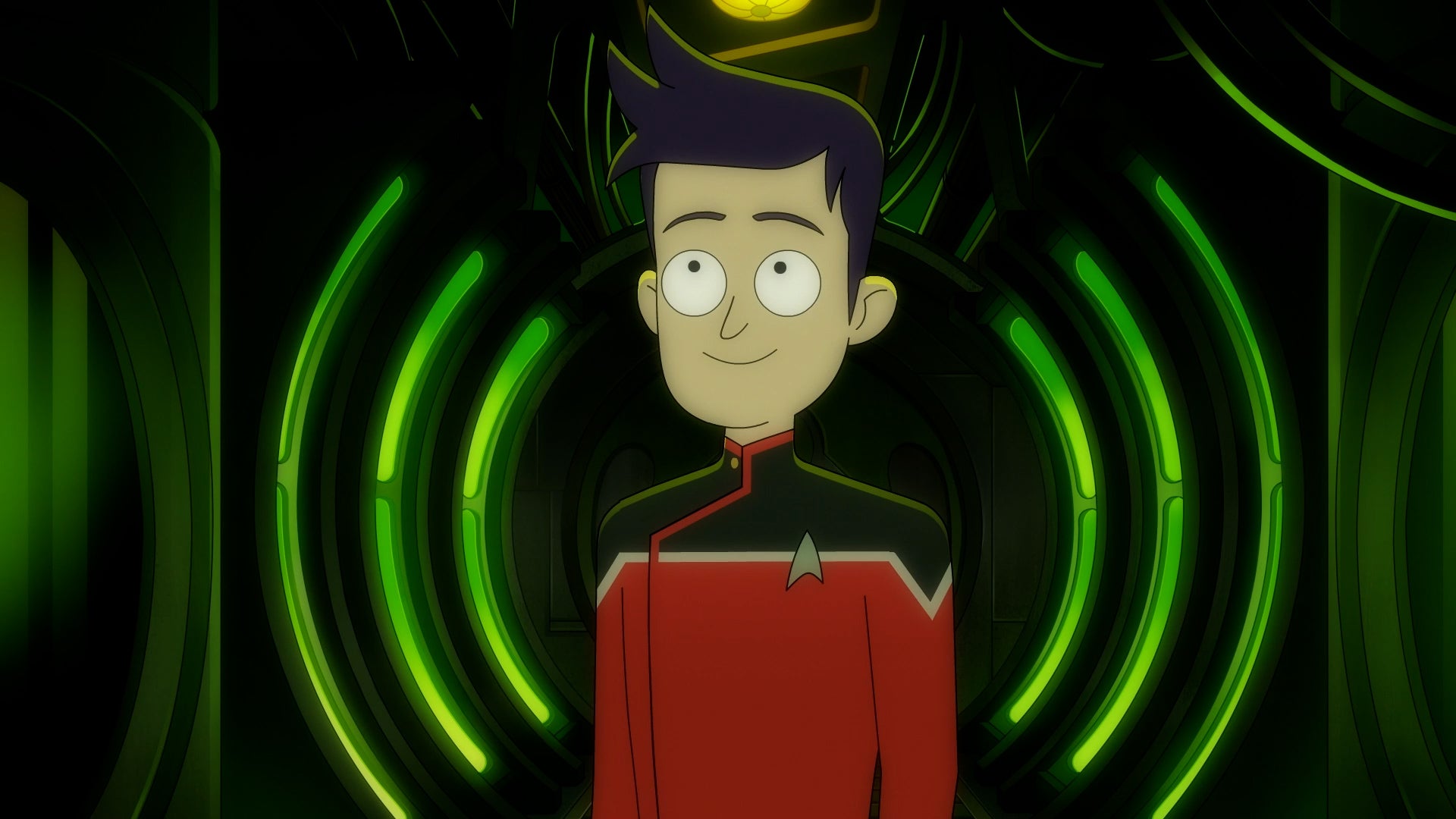 Ensign Boimler, in as till from Star Trek: Lower Decks season two, episode eight
