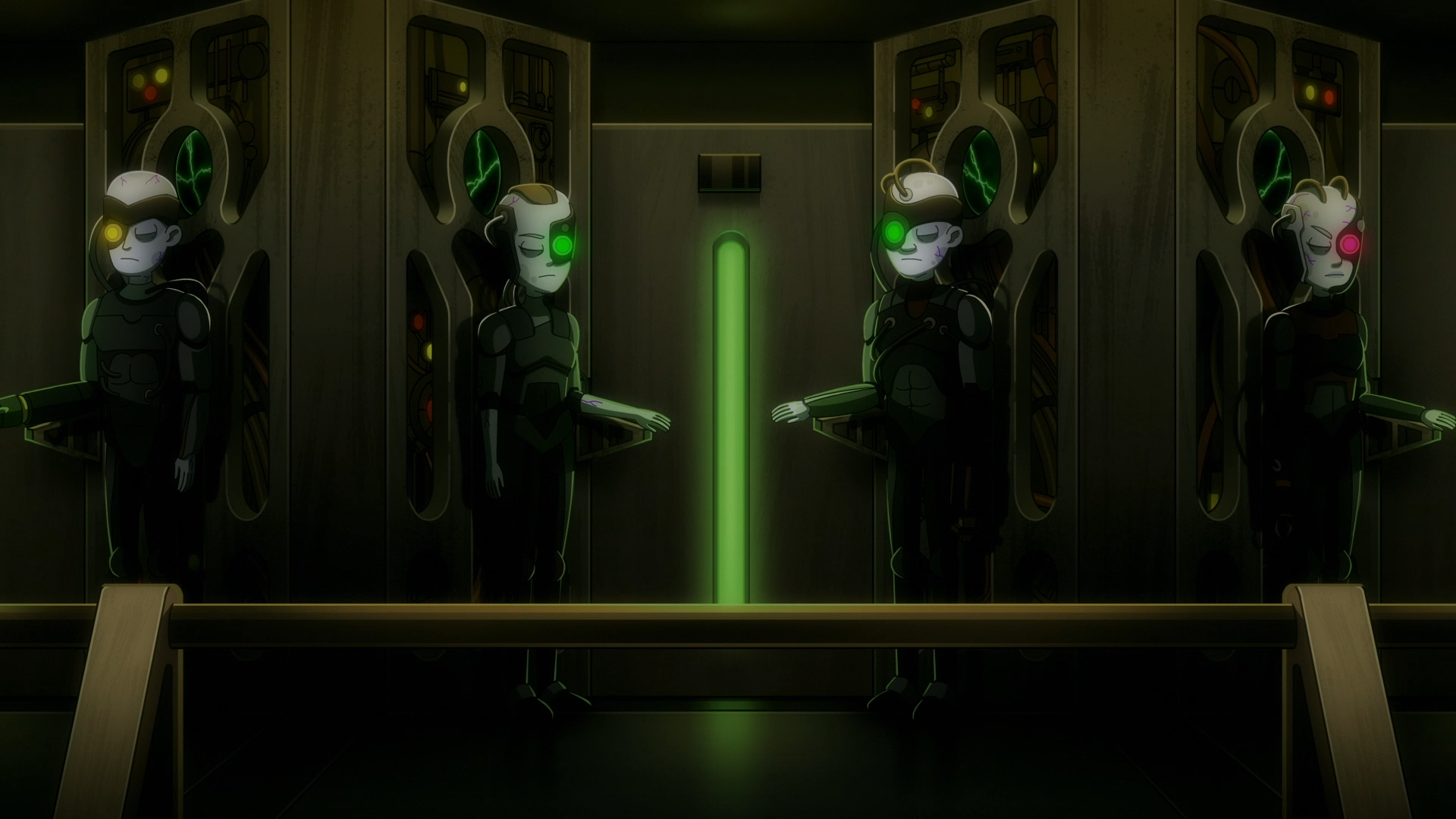 The Borg at rest in Star Trek: Lower Decks "Three Ships"