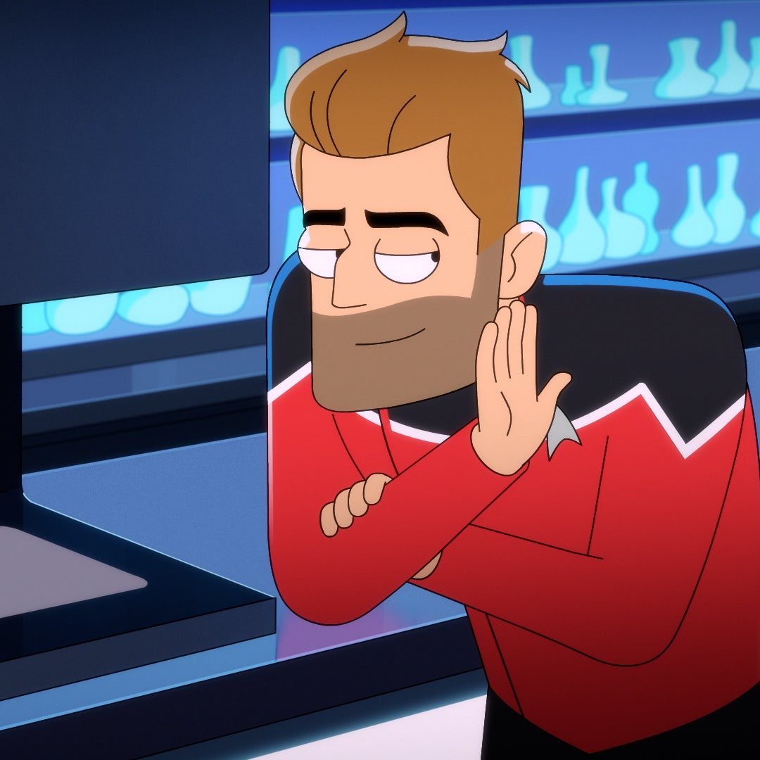 Ransom orders 35 churros in an unmarked paper bag from the food replicator on Star Trek: Lower Decks