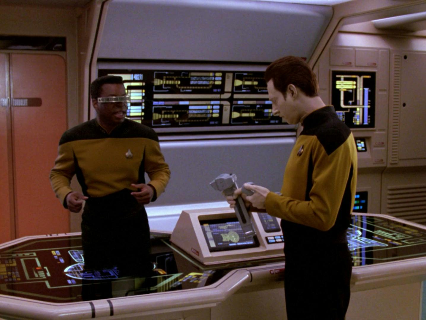 Geordi La Forge and Data in Star Trek: The Next Generations - 