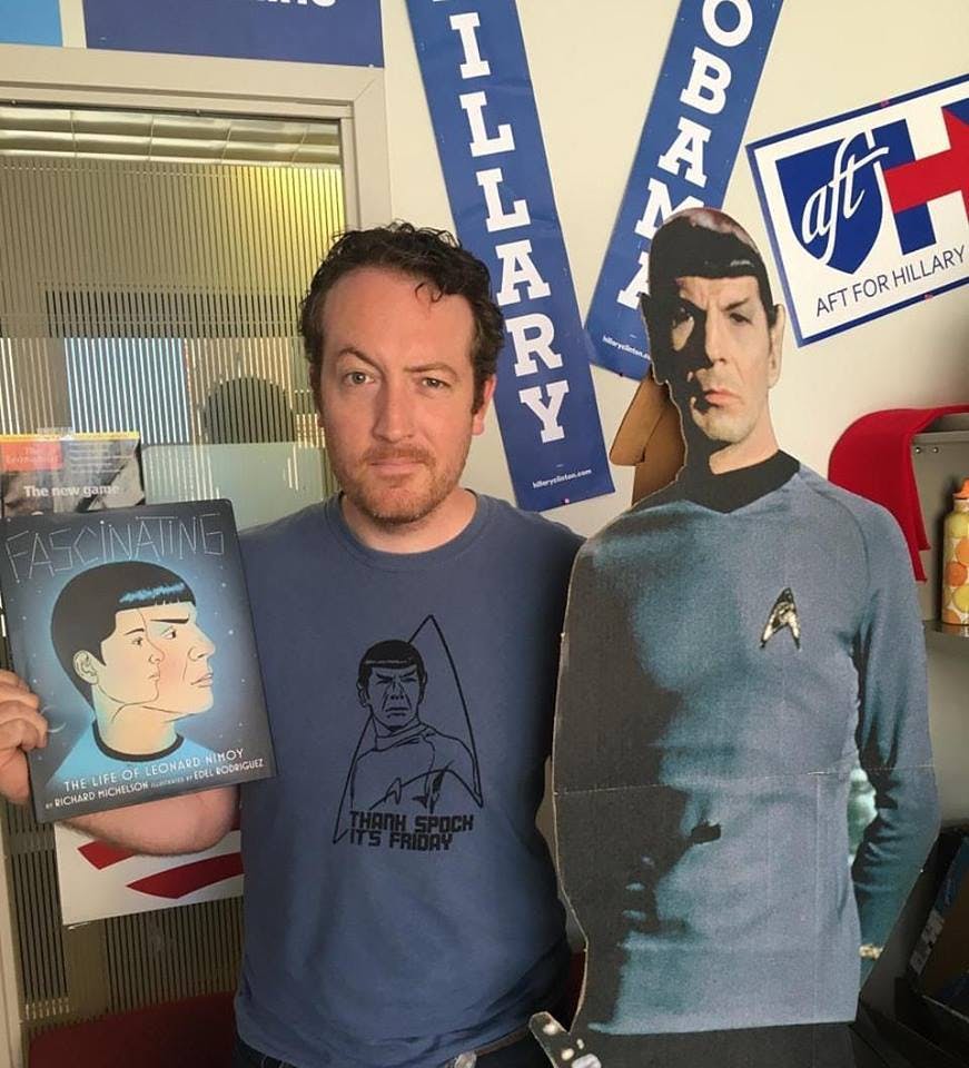 Asher Huey poses with Spock