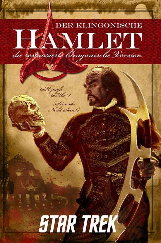 Book cover of the German edition of 'The Klingon Hamlet'