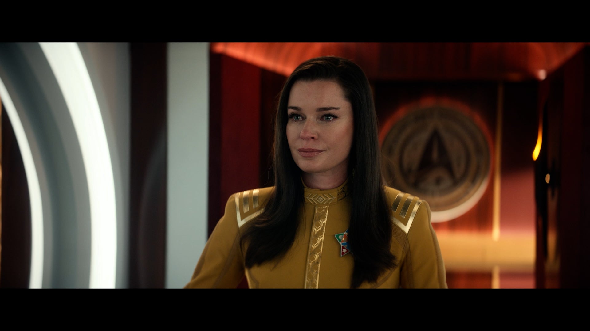 Close-up of Una Chin-Riley as she testifies at her trial in 'Ad Astra per Aspera'