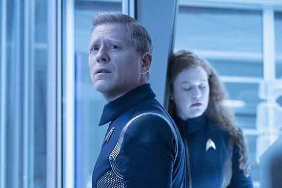 Anthony Rapp as Stamets and Mary Wiseman as Tilly