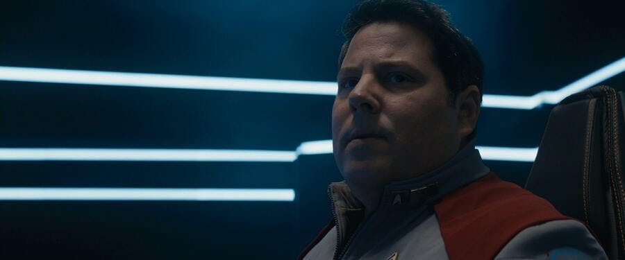 Close-up of Greg Grunberg as Finnegan in the Kelvin Timeline