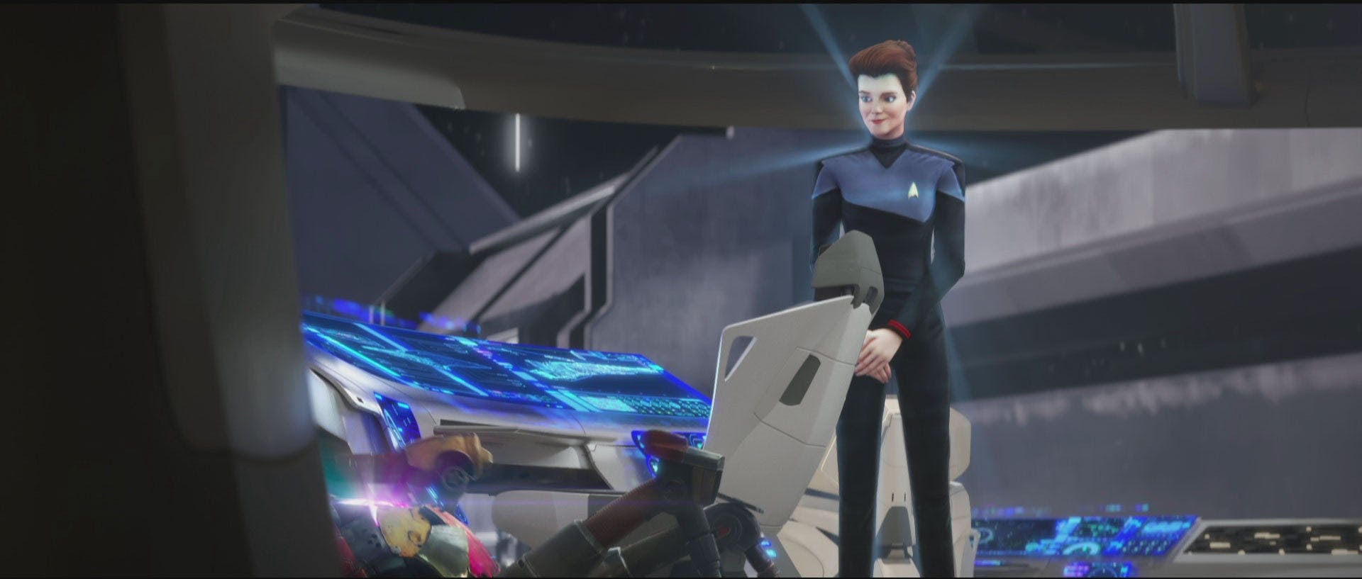 Hologram Janeway talks to Zero.