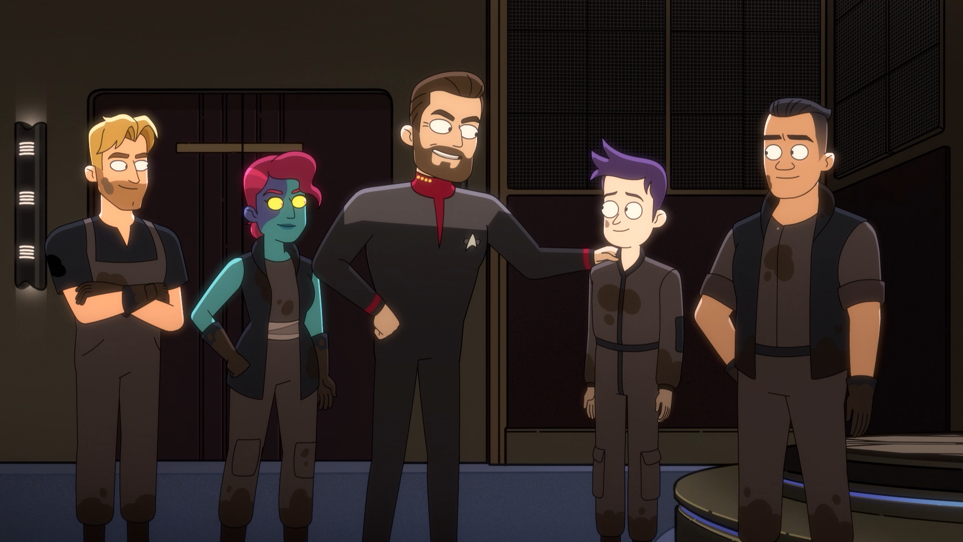 Boimler rejoins the crew of the U.S.S. Titan