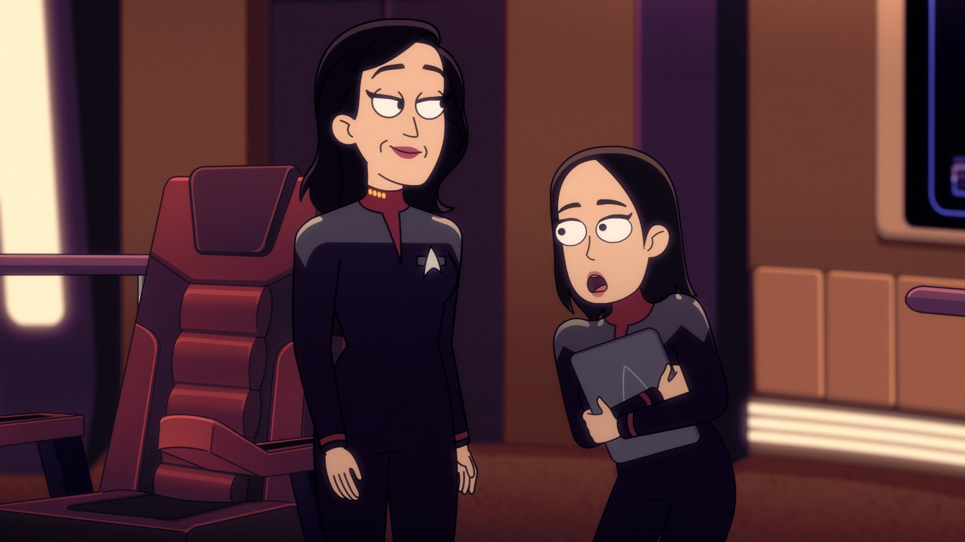 A still frame from Star Trek: Lower Decks season two, episode ten