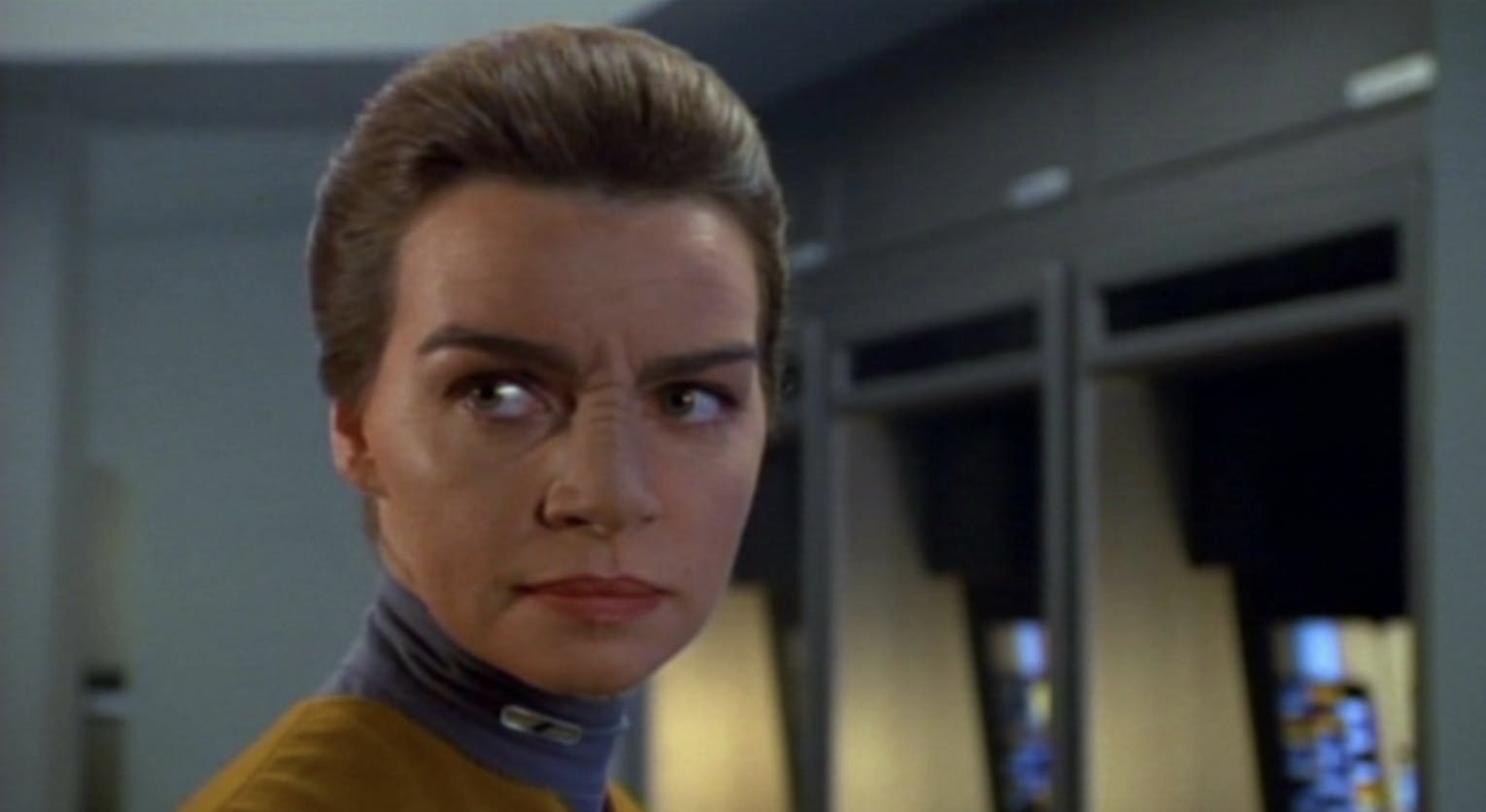Seska plans her next move on Star Trek: Voyager.