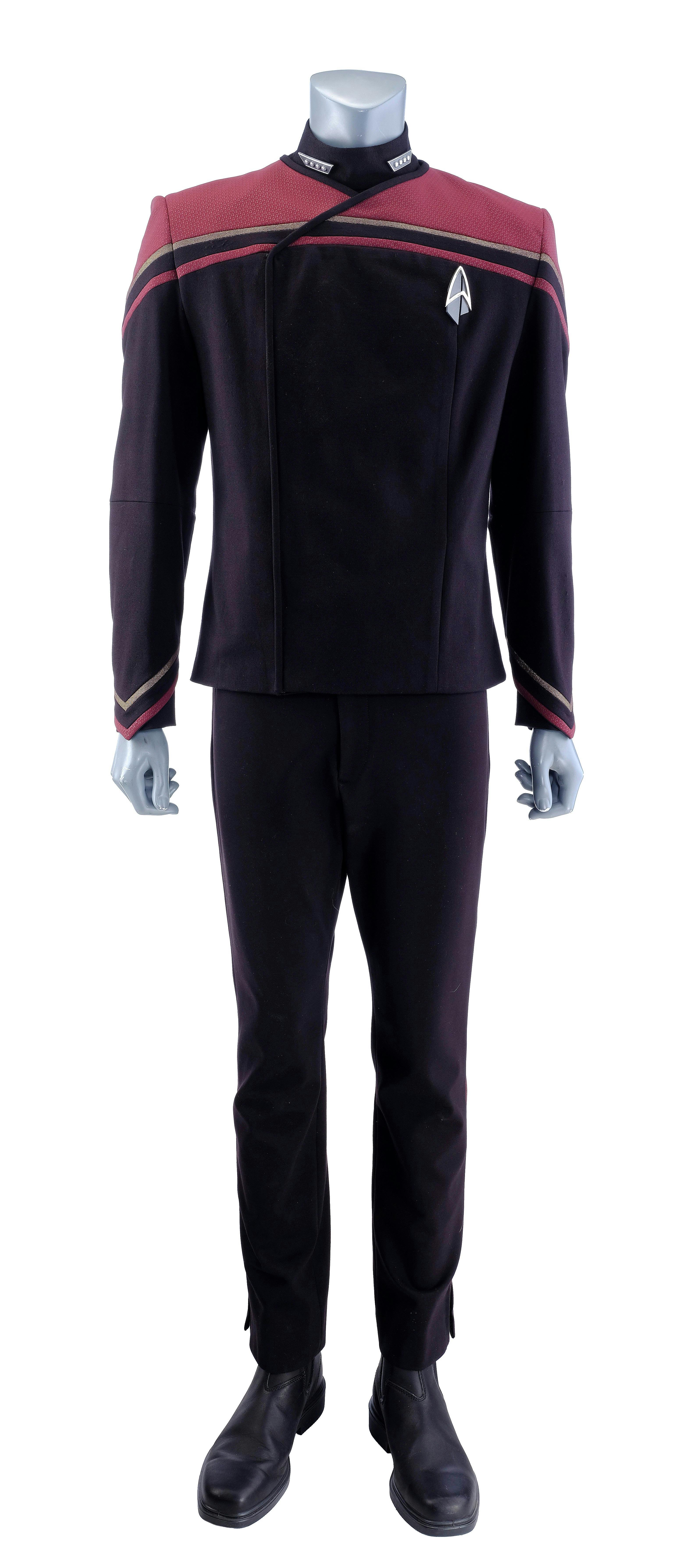 Admiral Jean-Luc Picard Stunt Starfleet Uniform with After Production-Made Combadge from Season 2 of Star Trek: Picard