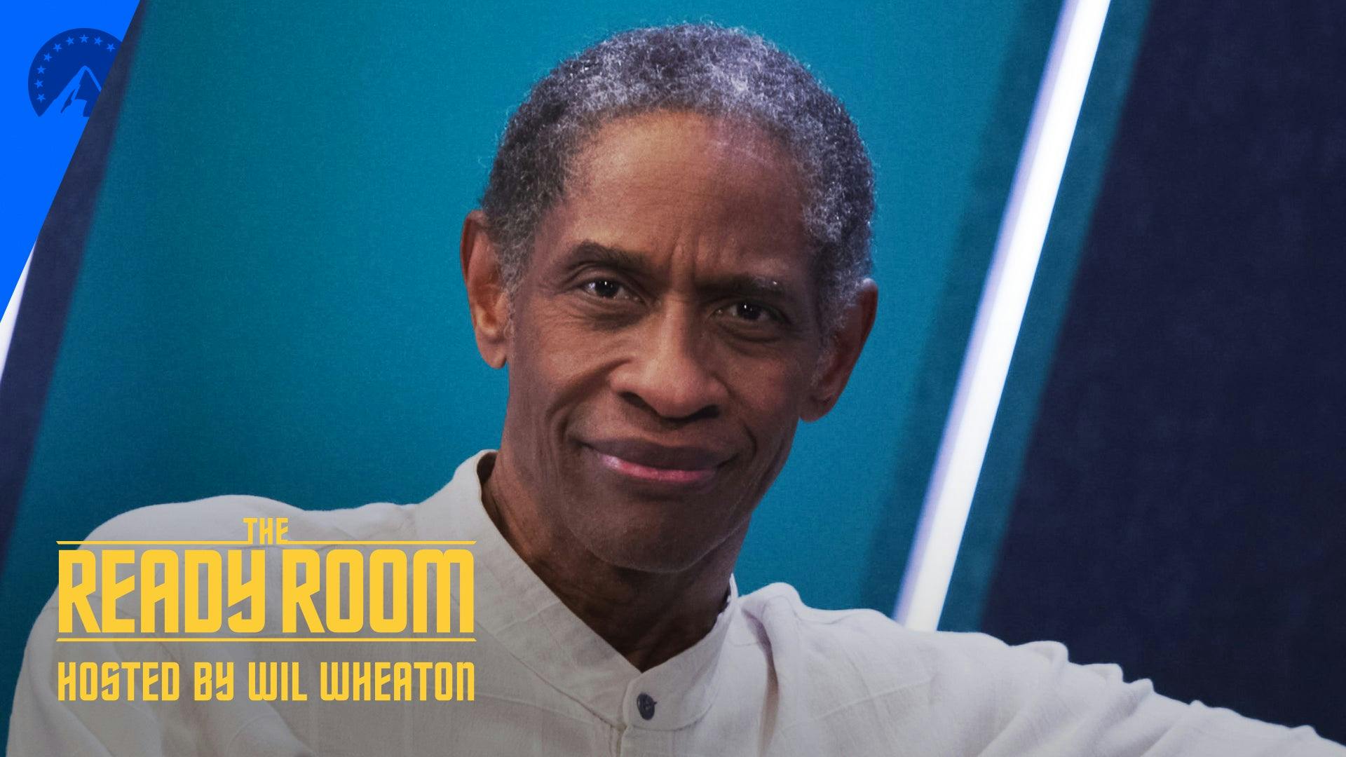 Close-up of Tim Russ on The Ready Room set