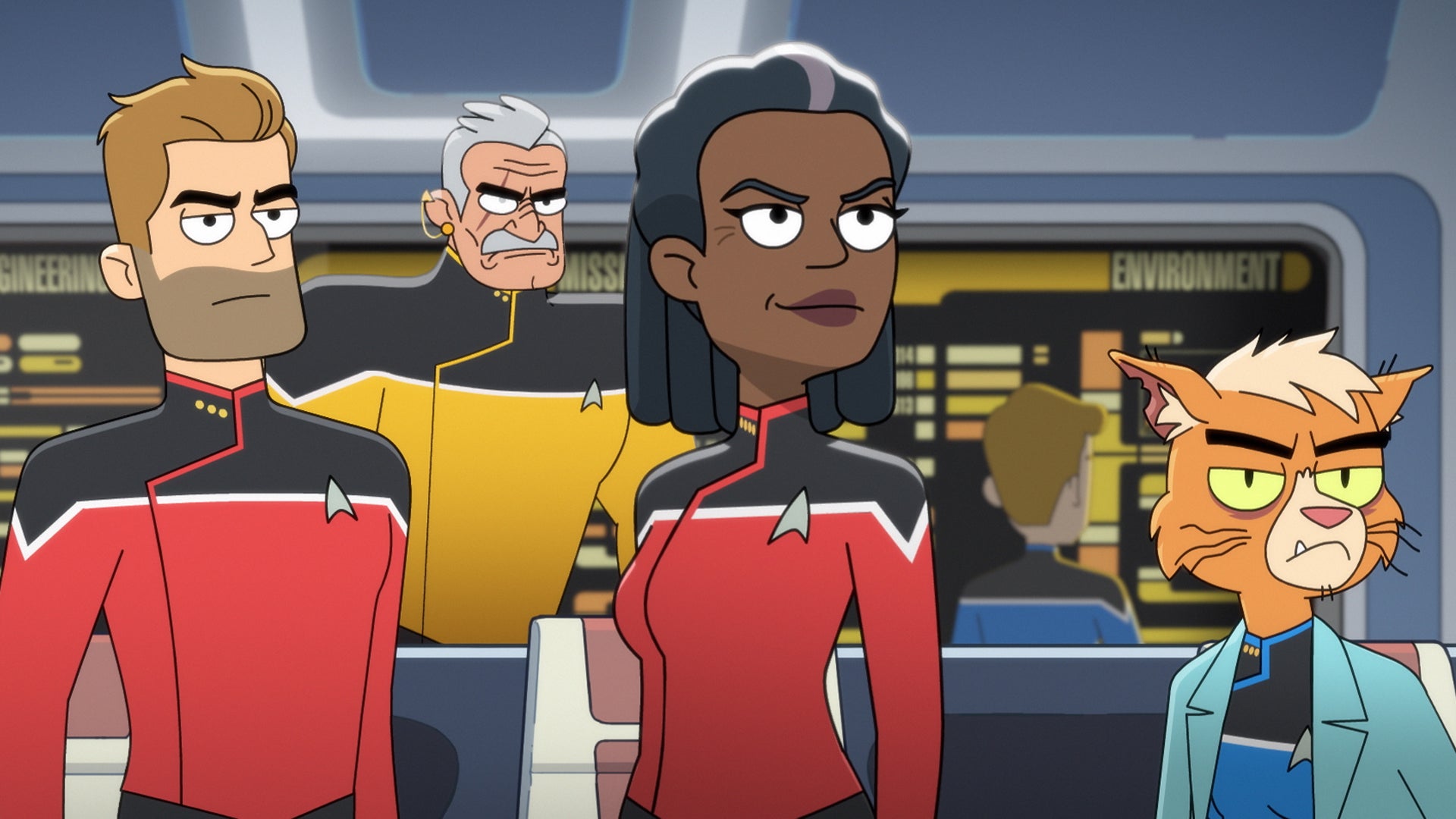 Star Trek: Lower Decks bridge crew