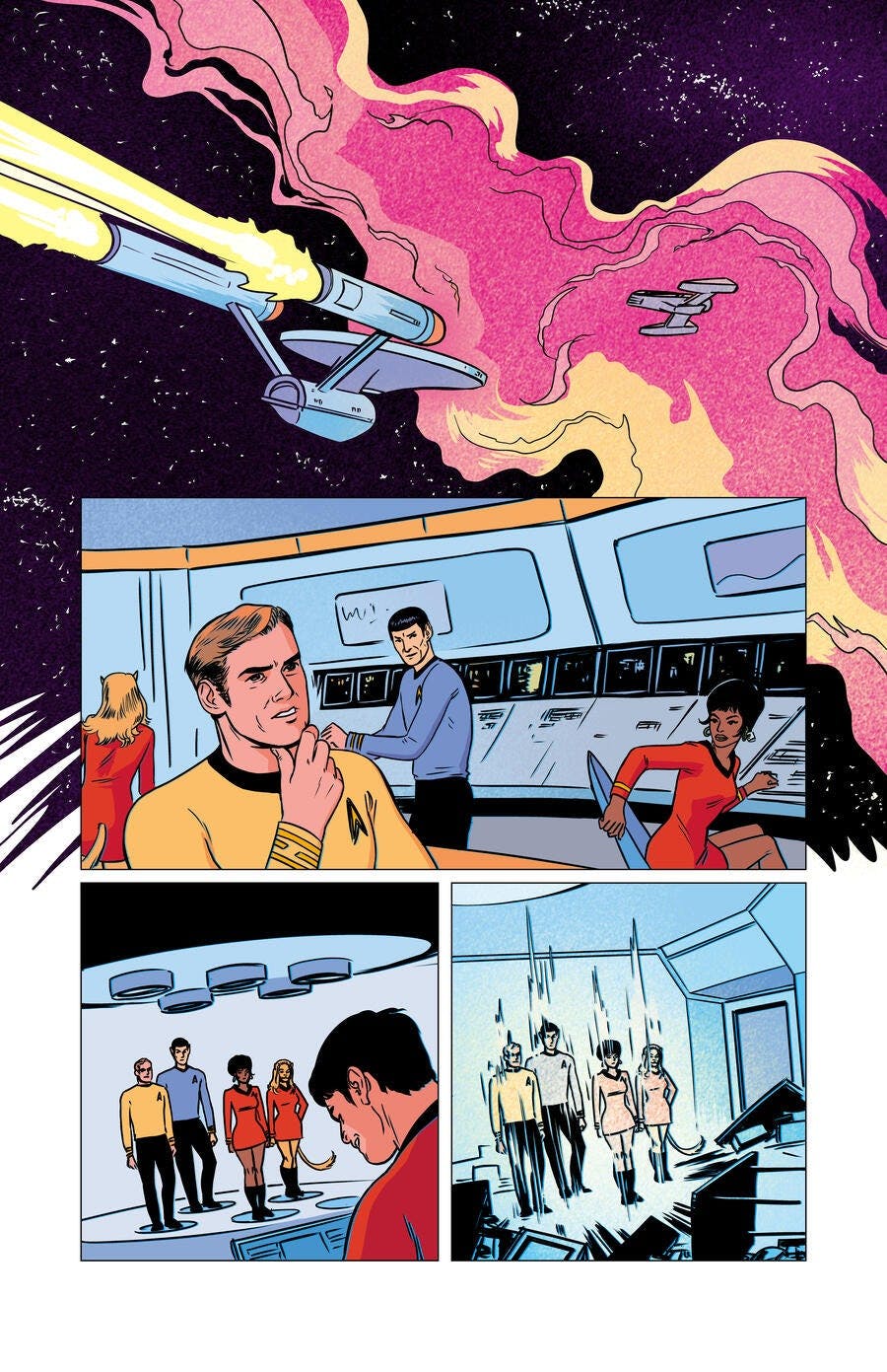 First-look Images of IDW’s Upcoming 'Star Trek: The Animated Celebration Presents The Scheimer Barrier' Comic Book interior art by Jonathan Case