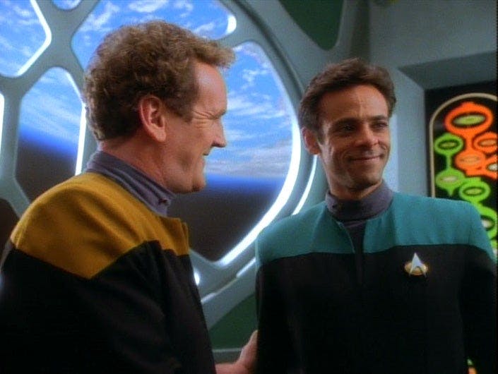 Bashir and O'Brien in Star Trek: Deep Space Nine 