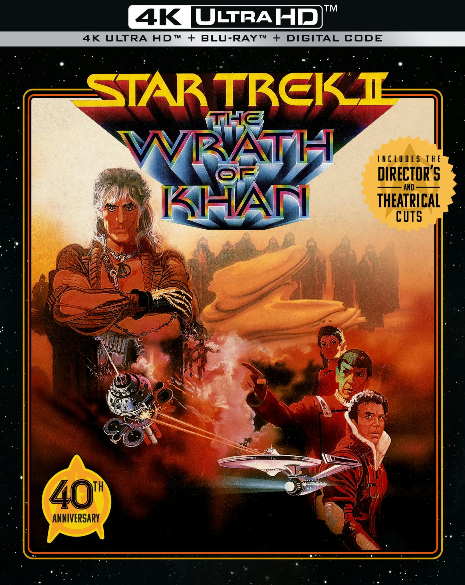 The cover for the 4K Ultra HD edition of Star Trek II: The Wrath of Khan.