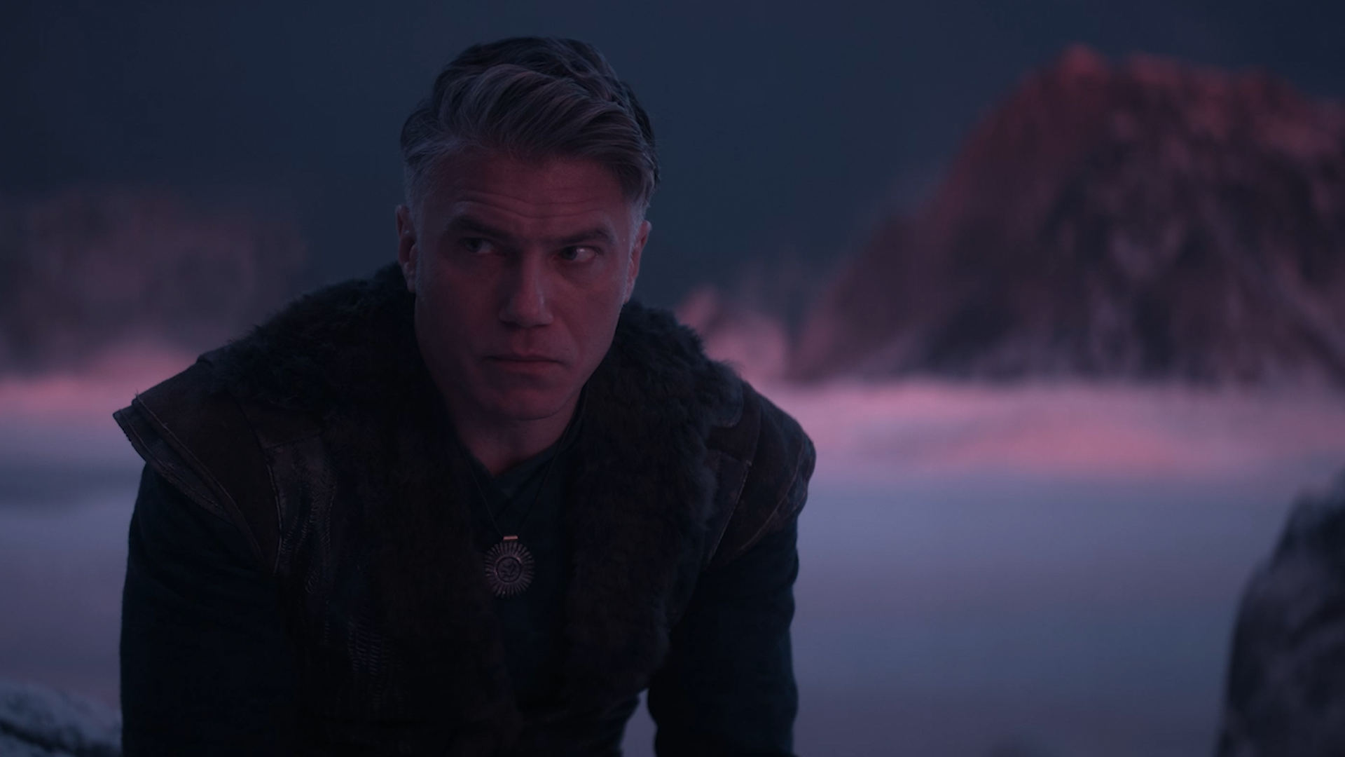 Christopher Pike, in field Kalar attire, crouches on the surface of Rigel VII in 'Among the Lotus Eaters'