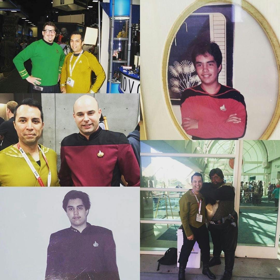 Ryan (and friends) in his various 'Trek' cosplays throughout the years.