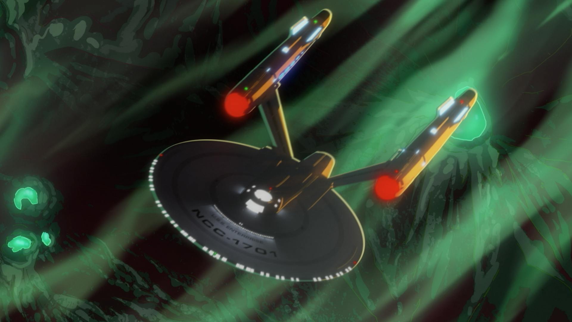 Star Trek: Strange New Worlds - Those Old Scientists animated sequence with an animated U.S.S. Enterprise