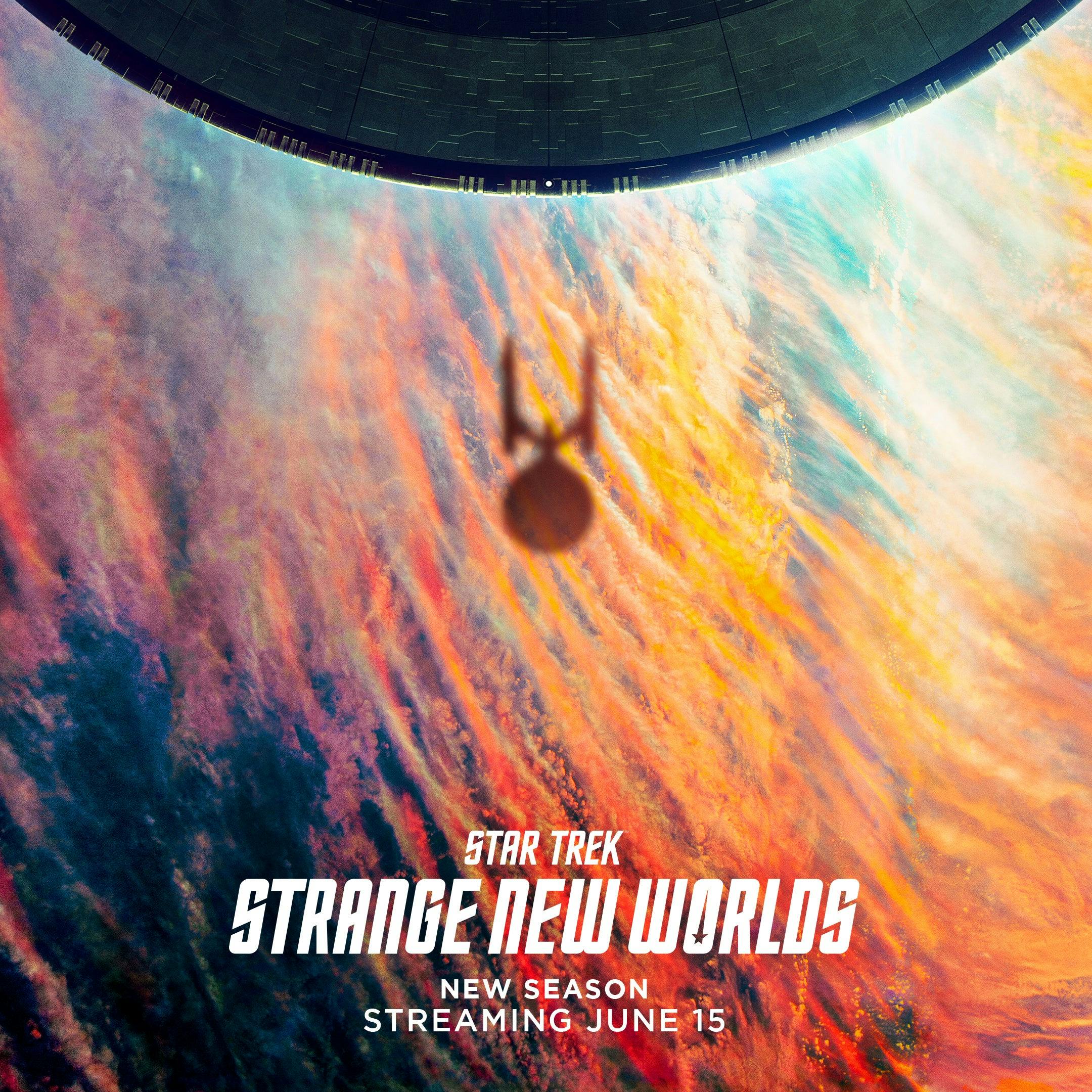 Star Trek: Strange New Worlds Season 2 teaser poster featuring the U.S.S. Enterprise