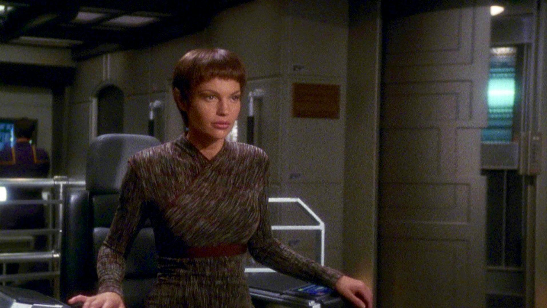 T'Pol sits in command on the Enterprise NX-01
